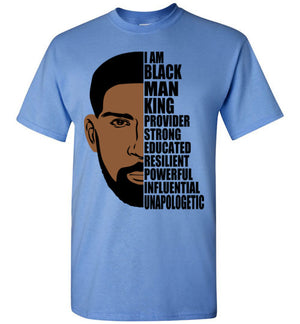 Men I Am Black Man KING T-Shirt