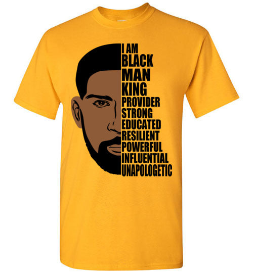 Men I Am Black Man KING T-Shirt