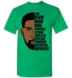 Men I Am Black Man KING T-Shirt