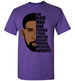 Men I Am Black Man KING T-Shirt