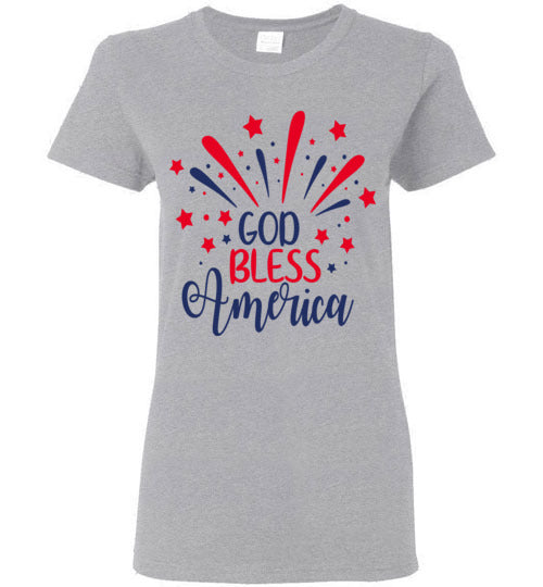 Women God Bless America T-Shirt