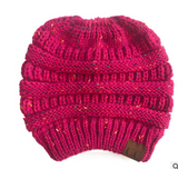 Women's Stretch Ponytail Knit Hat