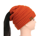 Women's Stretch Ponytail Knit Hat