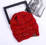 Women's Stretch Ponytail Knit Hat