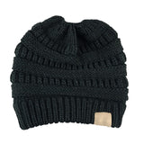 Women's Stretch Ponytail Knit Hat