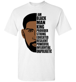 Men I Am Black Man KING T-Shirt