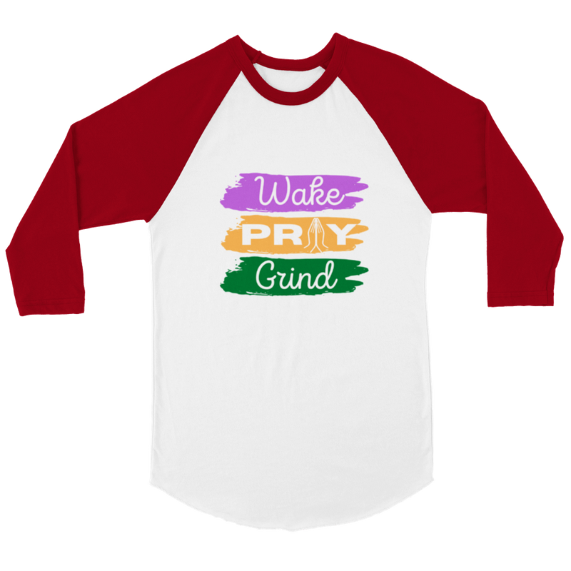 Unisex Wake Pray Grind Raglan T-shirt