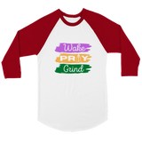 Unisex Wake Pray Grind Raglan T-shirt