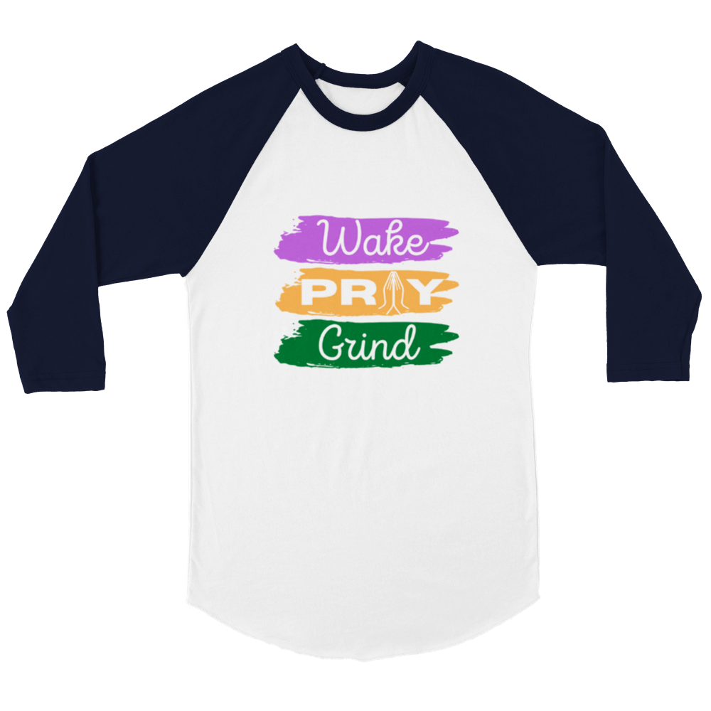 Unisex Wake Pray Grind Raglan T-shirt