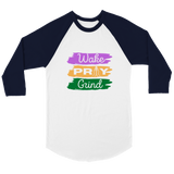 Unisex Wake Pray Grind Raglan T-shirt