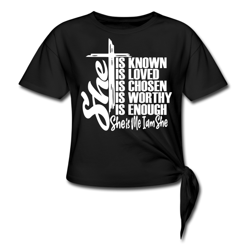 Women's Knotted T-Shirt - black