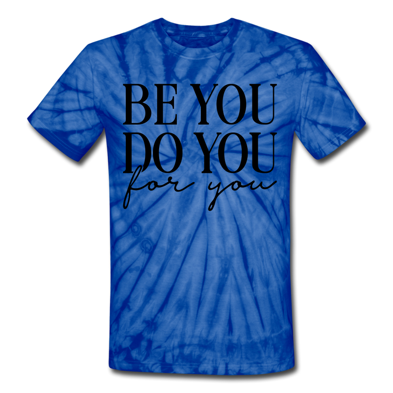 Unisex Tie Dye T-Shirt - spider blue