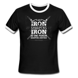 Men's Iron Sharpens Iron Ringer T-Shirt - black/white