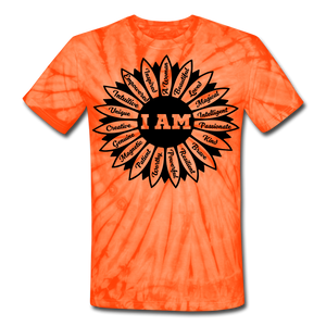 Unisex Tie Dye T-Shirt - spider orange