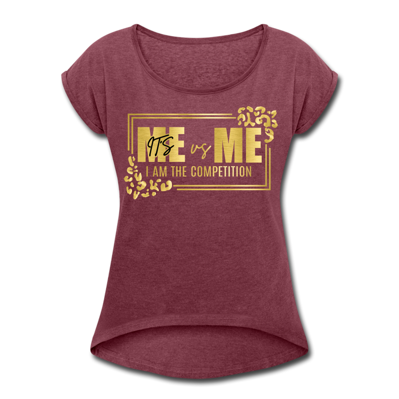 Women's Me vs Me T-Shirt - heather burgundy