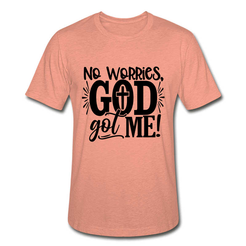 Unisex No Worries T-Shirt - heather prism sunset