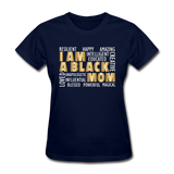 Women's Black Mom T-Shirt - navy