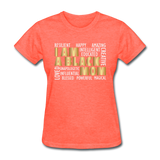Women's Black Mom T-Shirt - heather coral